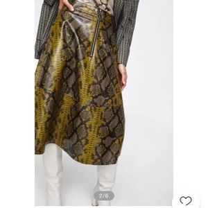 ZARA SNAKESKIN PENCIL SKIRT
